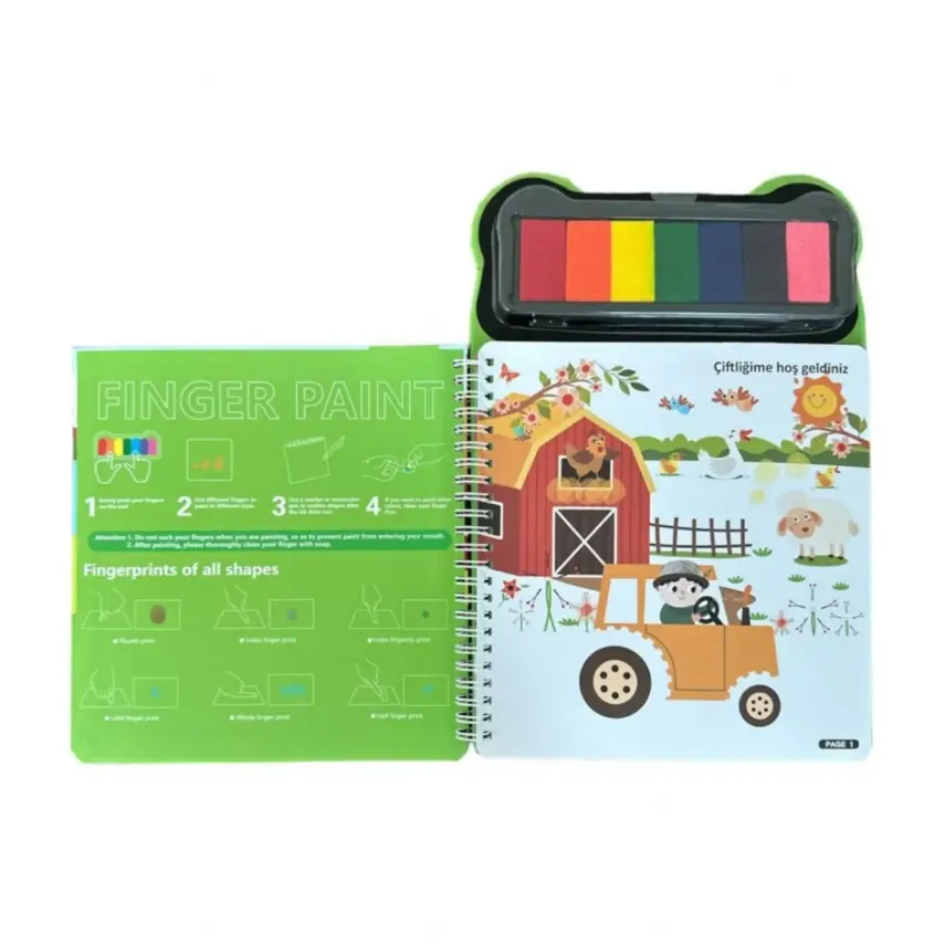 Lino Parmak Boyama Aktivite Kitabı Farm - 2