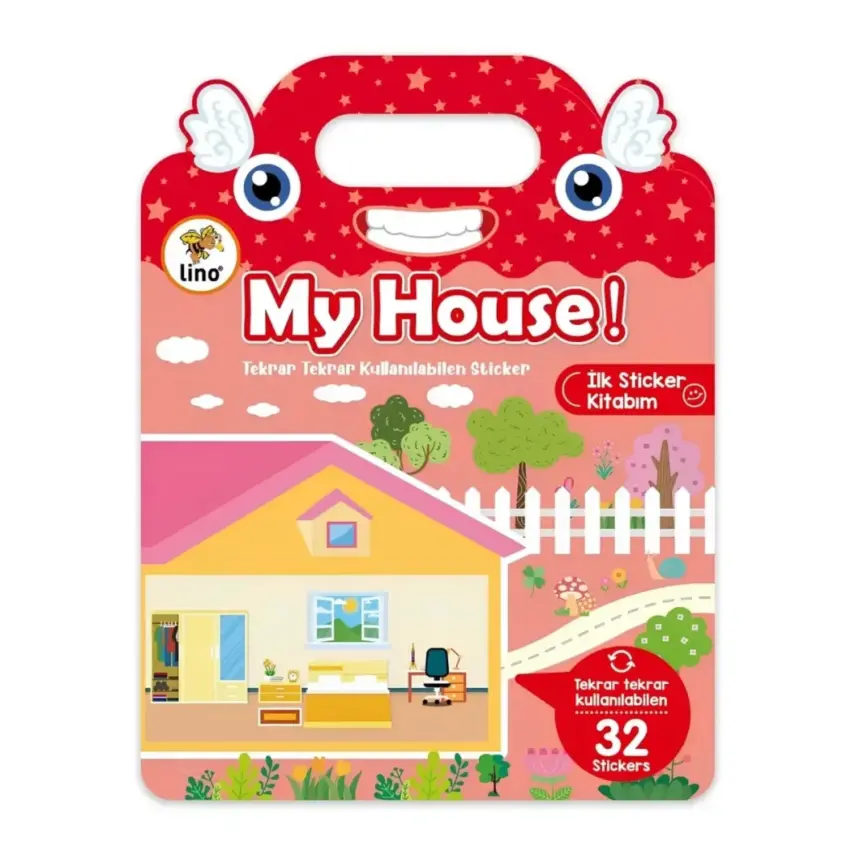 Lino Tekrar Tekrar Kullanılabilen İlk Sticker Kitabım My House - 1