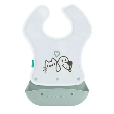 Mamajoo 2-in-1 Katlanır Mama Önlüğü / Powder Green