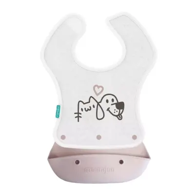 Mamajoo 2-in-1 Katlanır Mama Önlüğü / Powder Pink