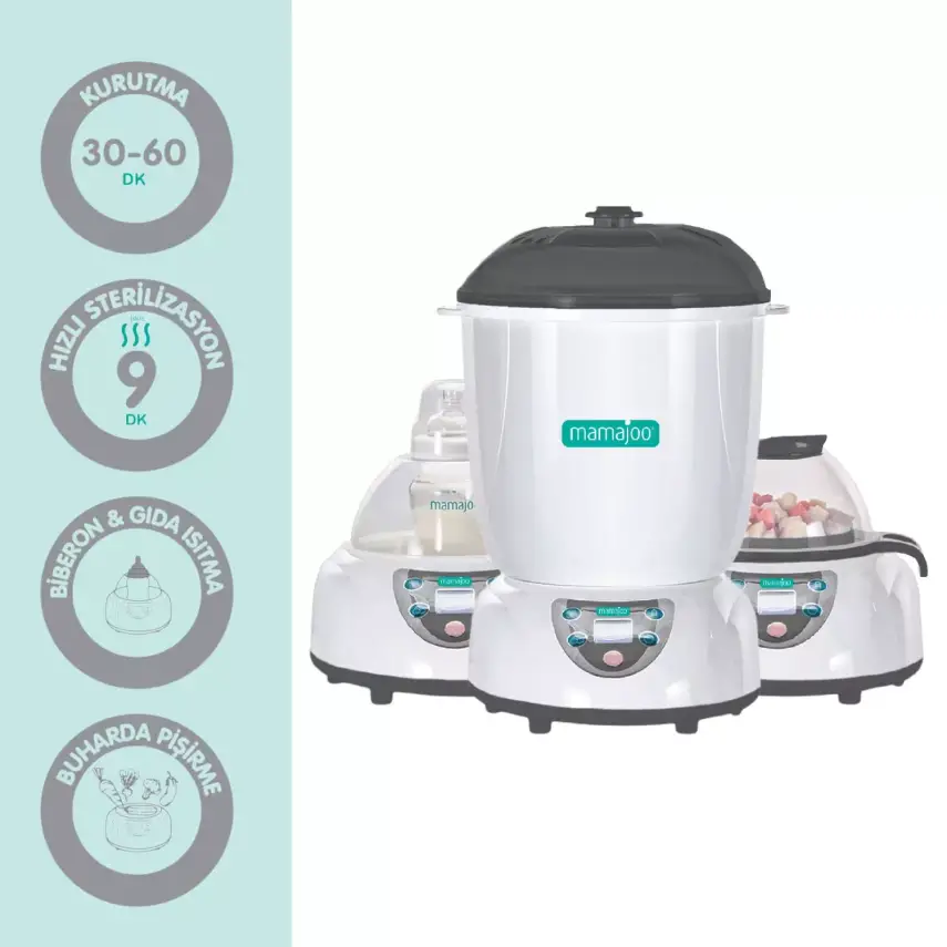 Mamajoo Buharlı Sterilizatör ve Mama Isıtıcı 5 İşlevli - 2