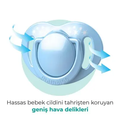 Mamajoo Ortodontik Silikon Emzik Sterilizasyon & Saklama Kutusu 6Ay+ Powder Blue 2li - 2