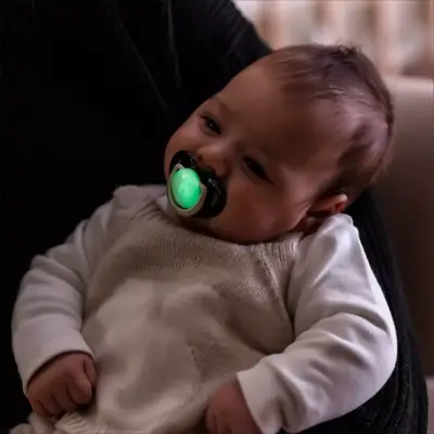 Mamajoo Silikon Emzik 2li Gece ve Gündüz & Sterilizasyon Saklama Kutusu 0+ Ay Black Pearl - 7