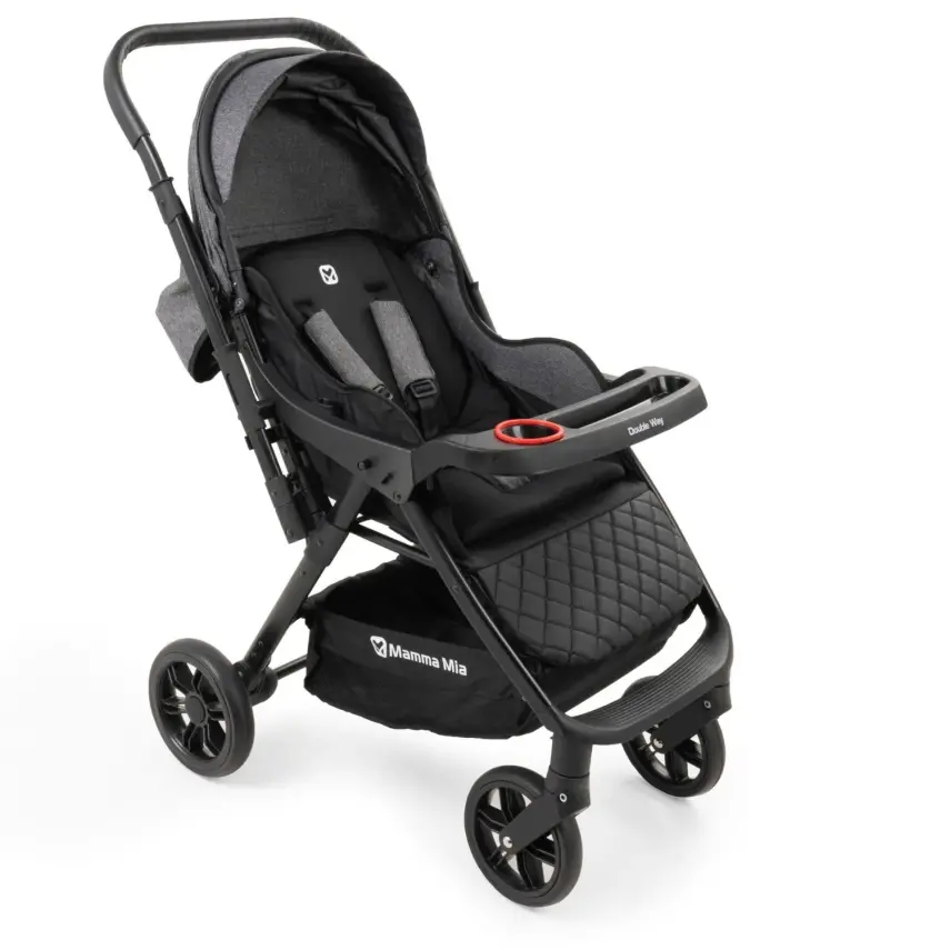Mamma Mia Double Way Çift Yönlü Bebek Arabası Antrasit - 3
