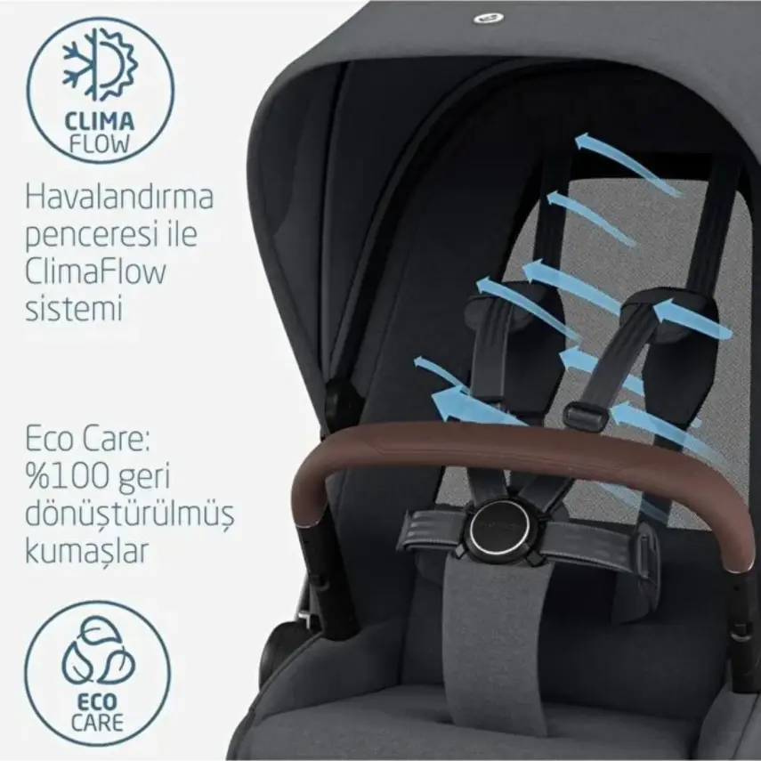 Maxi-Cosi  Fame Çift Yönlü Kolay Katlanabilen Bebek Arabası Twillic Graphite  - 6