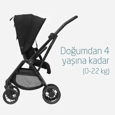 Maxi-Cosi Leona2 Çift Yönlü Tek Elle Katlanabilir Bebek Arabası Twillic Black - 7
