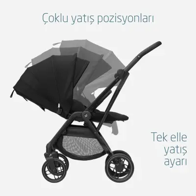 Maxi-Cosi Leona2 Çift Yönlü Tek Elle Katlanabilir Bebek Arabası Twillic Black - 9