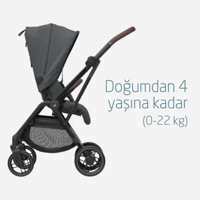 Maxi-Cosi Leona2 Çift Yönlü Tek Elle Katlanabilir Bebek Arabası Twillic Graphite - 8
