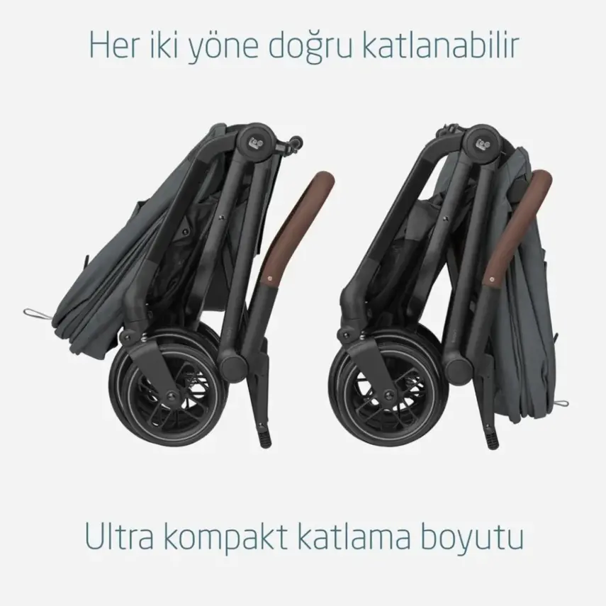 Maxi-Cosi Leona2 Çift Yönlü Tek Elle Katlanabilir Bebek Arabası Twillic Graphite - 16
