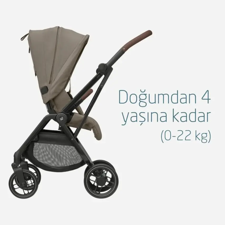 Maxi-Cosi Leona2 Çift Yönlü Uzatılabilir Sırt Desteği Tam Yatabilir Bebek Arabası Twillic Truffle - 12