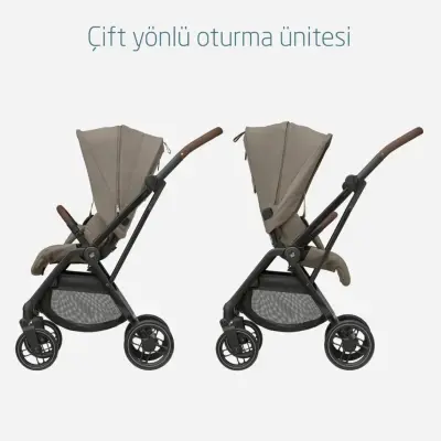 Maxi-Cosi Leona2 Çift Yönlü Uzatılabilir Sırt Desteği Tam Yatabilir Bebek Arabası Twillic Truffle - 16