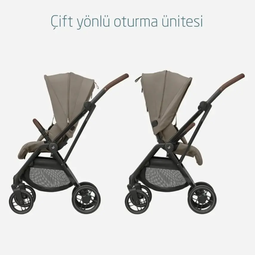 Maxi-Cosi Leona2 Çift Yönlü Uzatılabilir Sırt Desteği Tam Yatabilir Bebek Arabası Twillic Truffle - 16