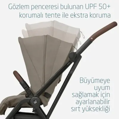 Maxi-Cosi Leona2 Çift Yönlü Uzatılabilir Sırt Desteği Tam Yatabilir Bebek Arabası Twillic Truffle - 10