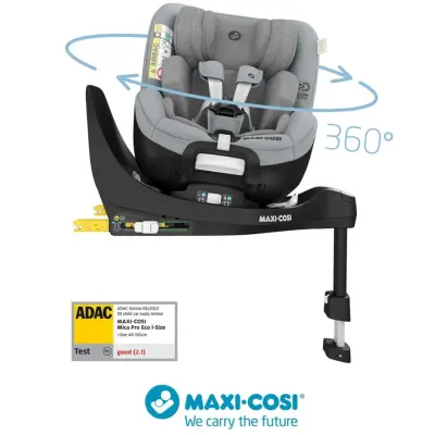 Maxi-Cosi Mica Pro Eco I-Size ADAC'lı Isofix'li 360 Dönebilir Yatabilir 0-18 kg Bebek Oto Koltuğu Authentic Grey