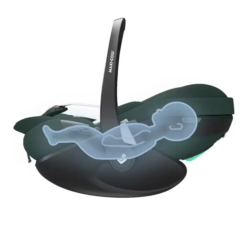 Maxi Cosi Pebble SlideTech Tam Yatabilen 360° Dönebilen Oto Koltuğu 0-13 Kg Twillic Green - 3