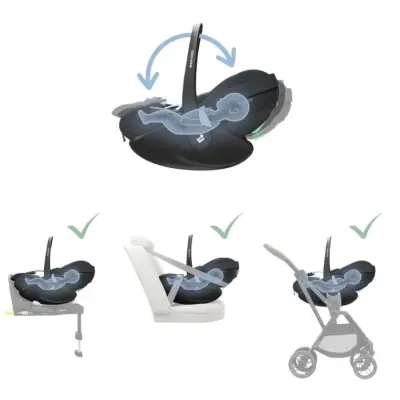 Maxi-Cosi Pebble 360 SlideTech Tam Yatabilen Oto Koltuğu 0-13 Kg Essential Graphite - 12