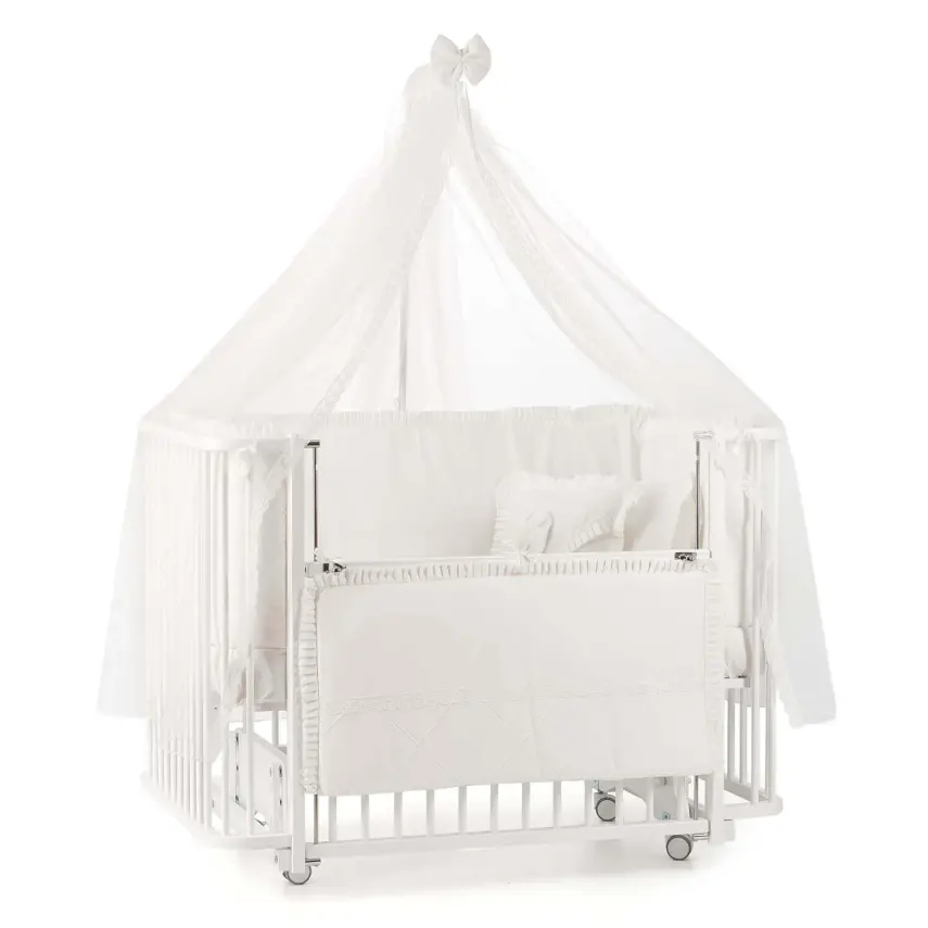 Meltem Kids Bambino Beşik 70X110 Cm Beyaz Ekru - 1