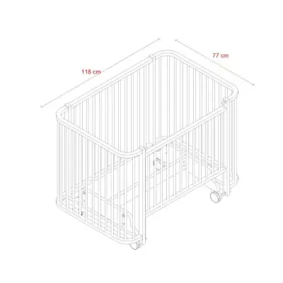 Meltem Kids Bambino Beşik 70X110 Cm Beyaz Ekru - 2
