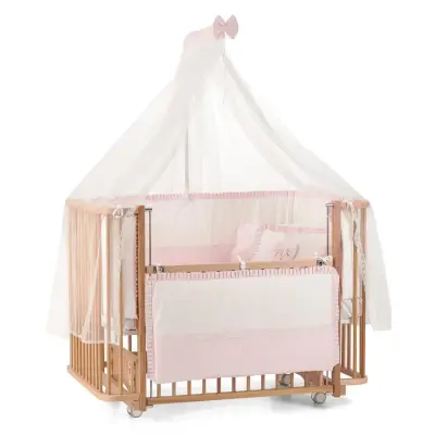 Meltem Kids Bambino Beşik 70x110 cm Naturel Pudra 