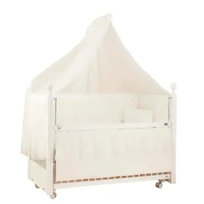 Meltem Kids Kral Beşik 60X120 Cm Beyaz - Ekru Beyaz - 3