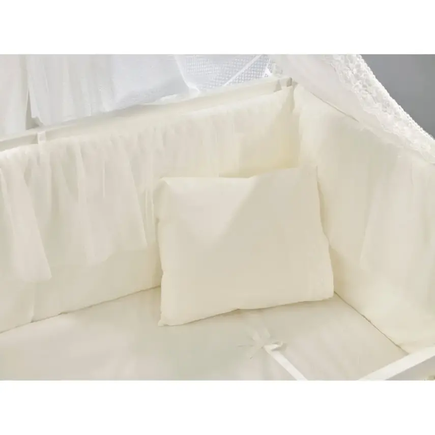 Meltem Kids Kral Beşik 60X120 Cm Beyaz - Ekru Beyaz - 6