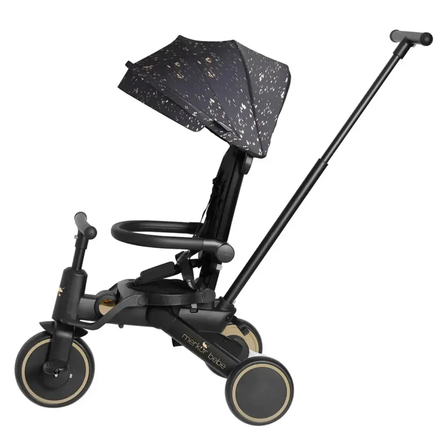 Merkür Bebe 9in1 Hawk Üç Tekerlekli Bebek ve Çocuk Bisikleti Premium Gold - 6