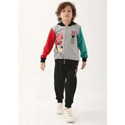 Mickey Mouse Erkek Eşofman Takımı Gri Melanj