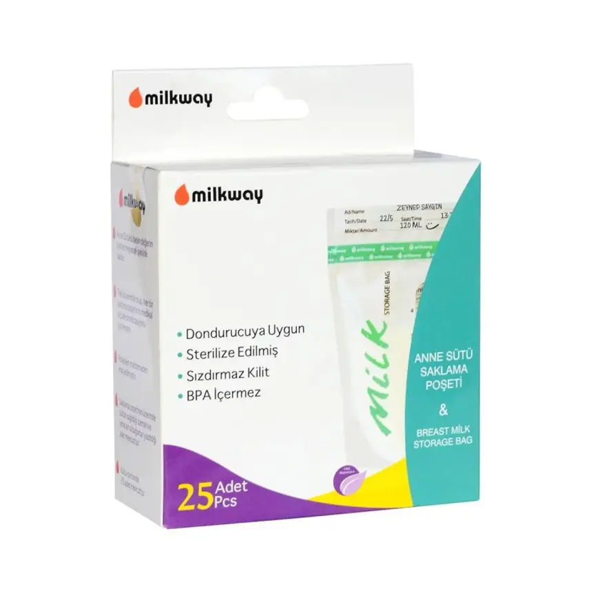 Milkway Klasik Anne Sütü Saklama Poşeti 25li - 1
