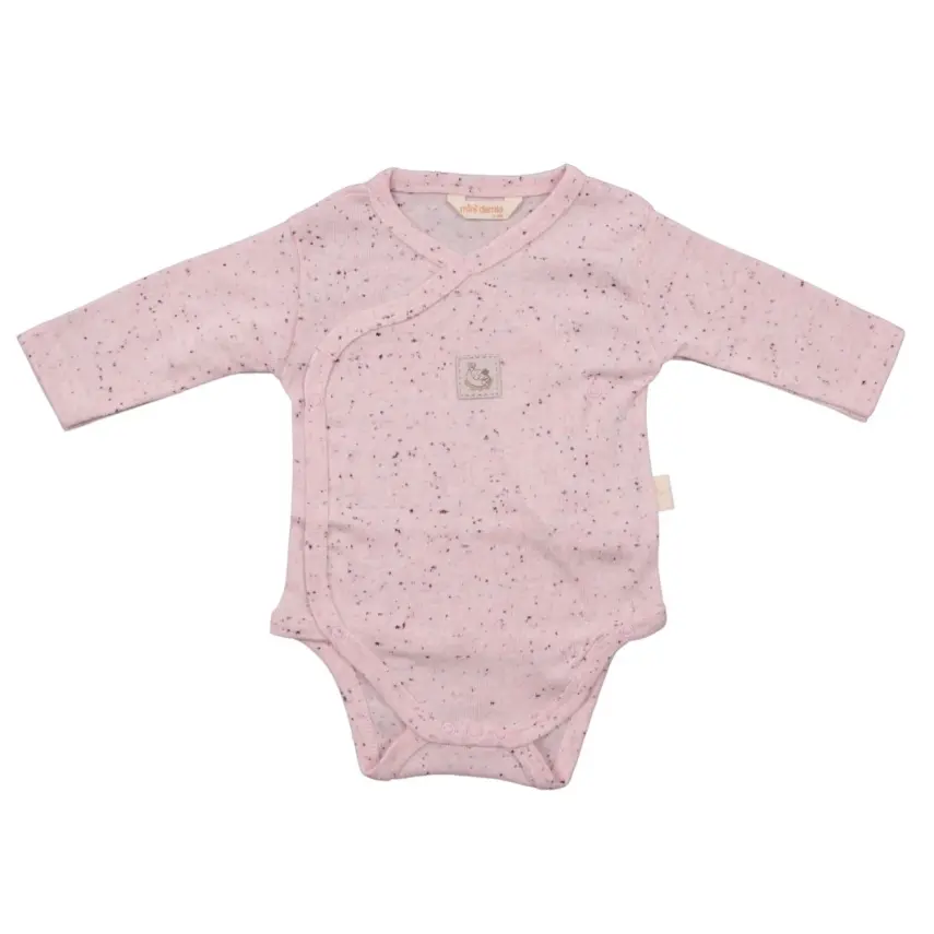 Mini Damla Body Uzun Kol Kruvaze Armalı Pembe - 1