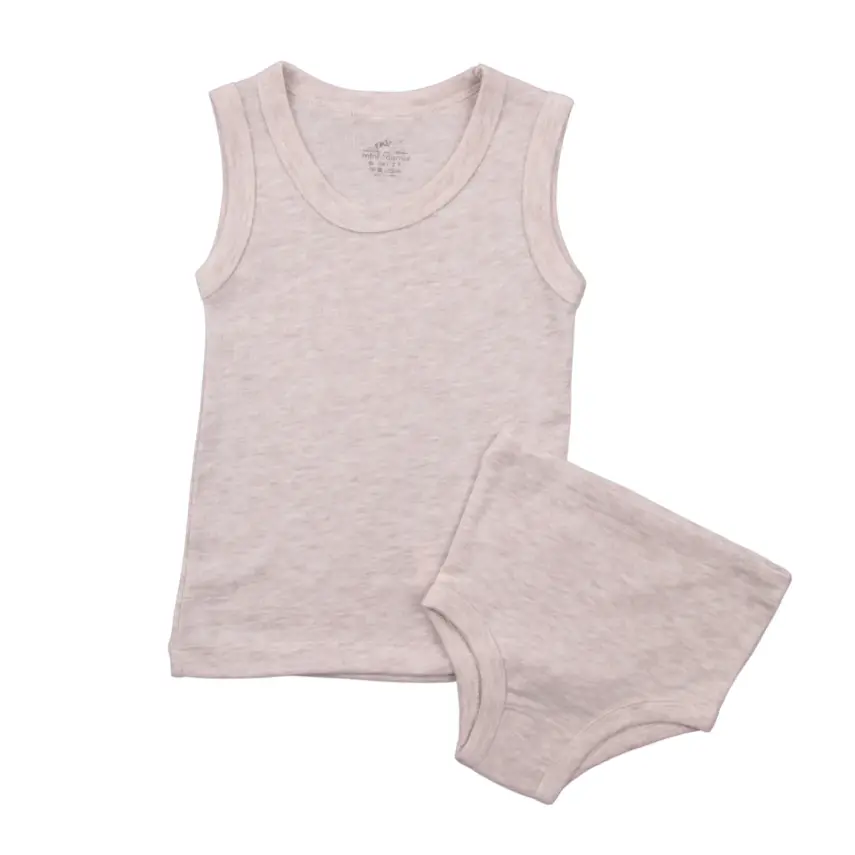 Mini Damla Çamaşır Takımı Askılı Kahverengi - 1