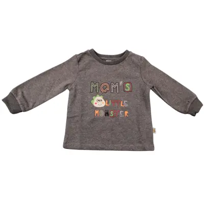 Mini Damla Çocuk Sweatshirt Dinazor Füme