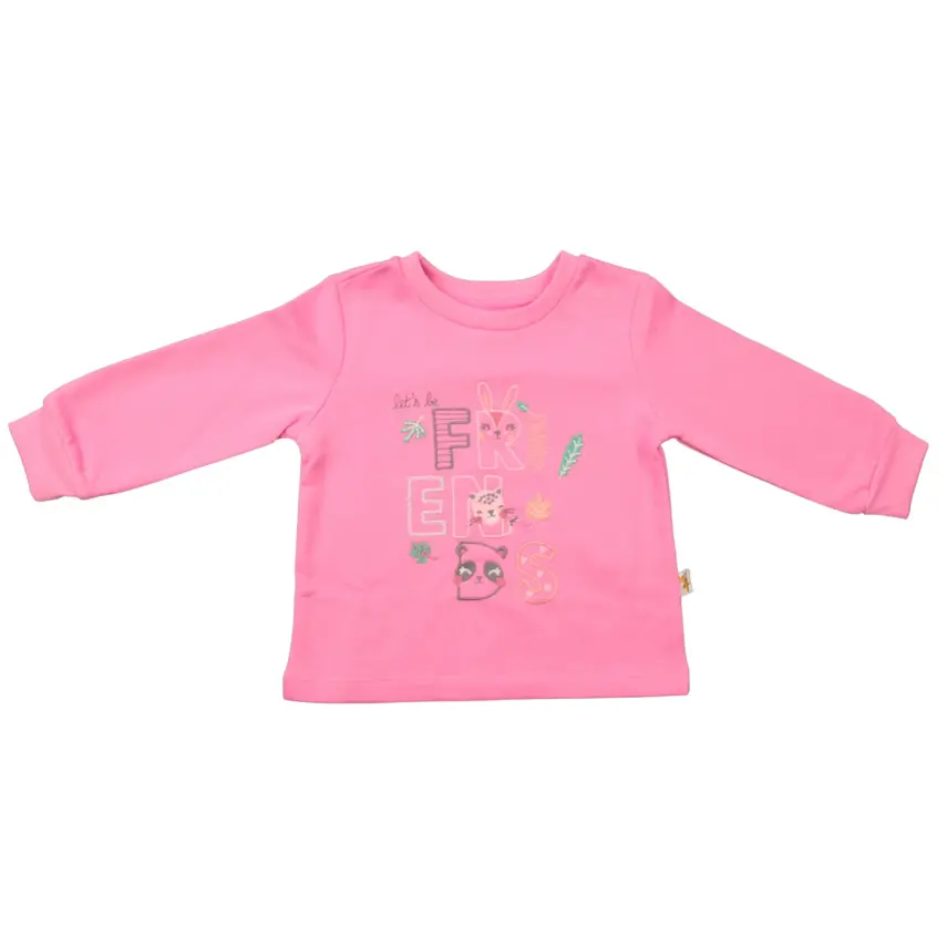 Mini Damla Çocuk Sweatshirt Friend Pembe - 1