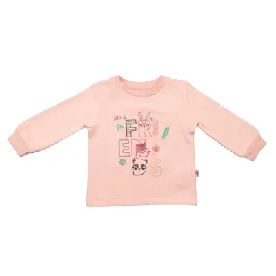 Mini Damla Çocuk Sweatshirt Friend Somon 