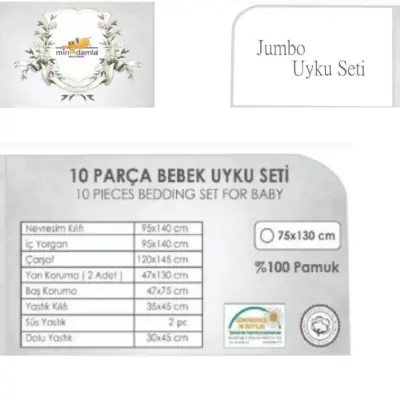Mini Damla Jumbo Uyku Seti 75x130 cm Mavi (1)