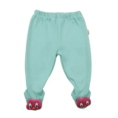 Mini Damla Pantolon Patikli Düz Oyuncaklı Yeşil 