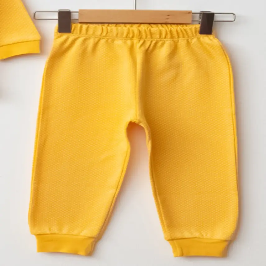 Mini Damla Pijama Takımı Penye Matweis Emprime Kamyon Baskılı Sarı - 2