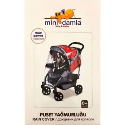 Mini Damla Puset Yağmurluğu Ftalatsız Kırmızı (1)