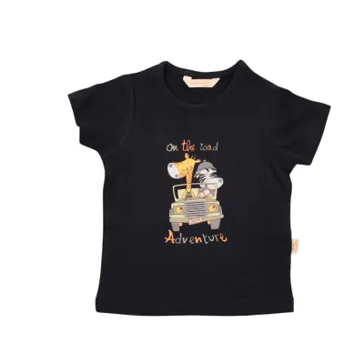 Mini Damla T-Shirt Safari Lacivert 
