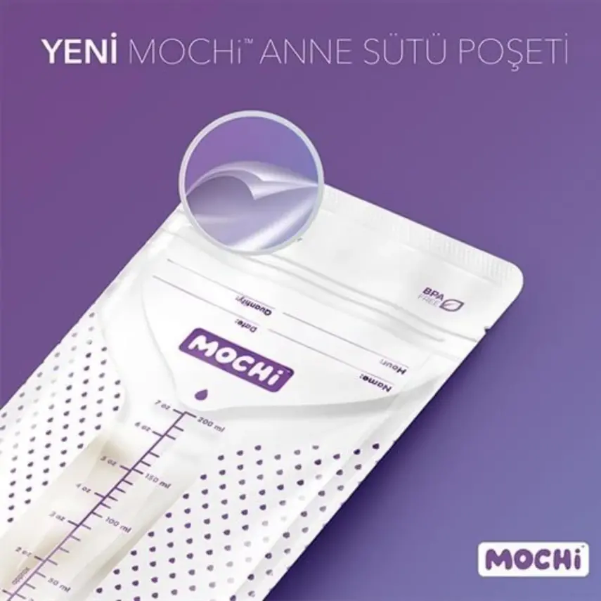 Mochi Anne Sütü Saklama Poşeti 200 ml 120li - 16