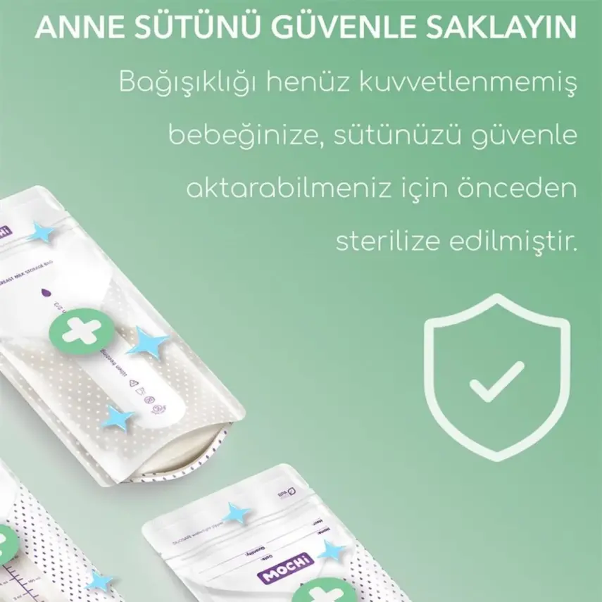 Mochi Anne Sütü Saklama Poşeti 200 ml 120li - 6