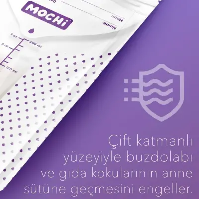 Mochi Anne Sütü Saklama Poşeti 200 ml 120li - 8