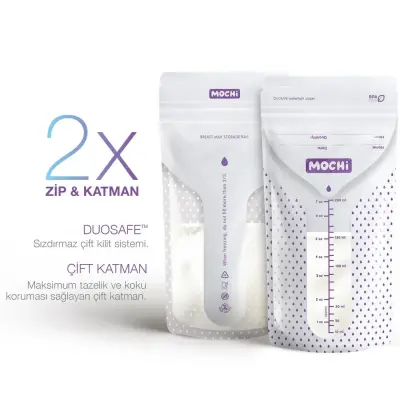 Mochi Anne Sütü Saklama Poşeti 200 ml 50li - 7