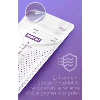 Mochi Anne Sütü Saklama Poşeti 200 ml 50li - 13