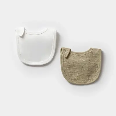 Moi Noi Bebek Önlük 2Li Haki Unisex