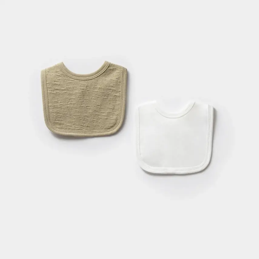 Moi Noi Bebek Önlük 2Li Haki Unisex - 1