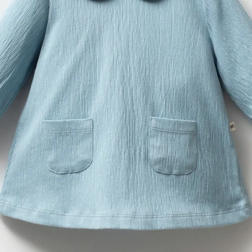 Moi Noi Cepli Bebe Yaka Bebek Elbise Ekru - 4