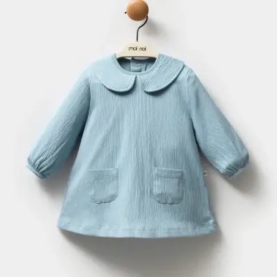 Moi Noi Cepli Bebe Yaka Bebek Elbise Ekru