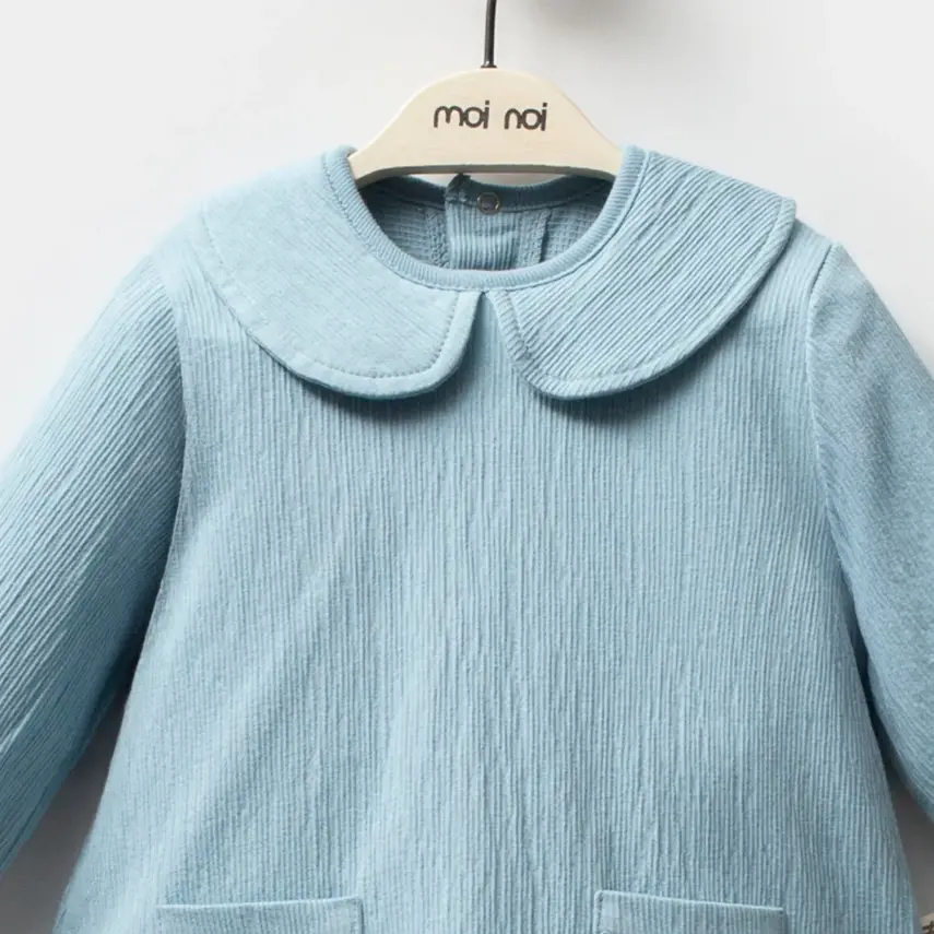 Moi Noi Cepli Bebe Yaka Bebek Elbise Ekru - 2