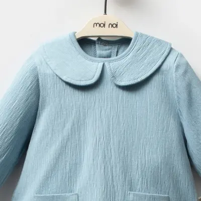 Moi Noi Cepli Bebe Yaka Bebek Elbise Ekru - 5