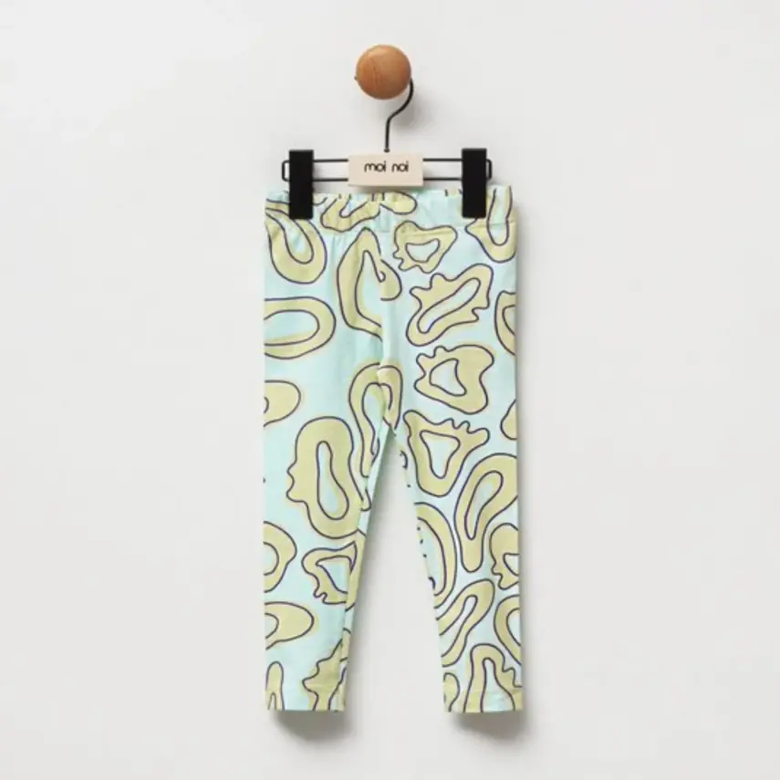 Moi Noi Çocuk Taytı Baskılı Mint - Yuvarlak - 3